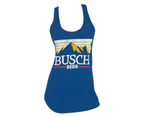 Busch Beer Logo Racerback Women's Blue Tank Top