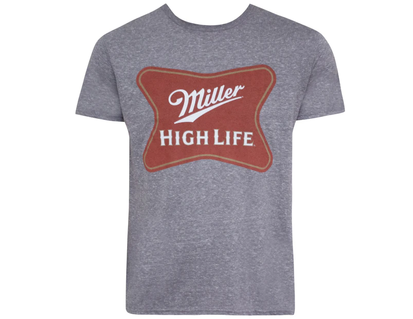Miller High Life Grey Classic Logo Tee Shirt