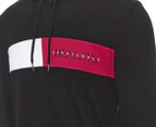 Henleys Men's Castro Hooded Long Sleeve Tee / T-Shirt / Tshirt - Black
