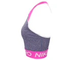 Nike Women's Pro Cropped Tank Top - Cerulean Fire Pink