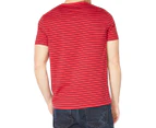 Nautica Men's Striped Jersey Tee / T-Shirt / Tshirt - Red