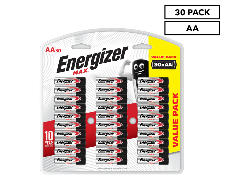 Energizer AA Max Batteries 30-Pack