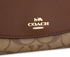 Coach Signature PVC Slim Envelope Wallet - Khaki/Saddle