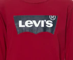 Levi's Youth Boys' Batwing Logo Long Sleeve Tee / T-Shirt / Tshirt - Super Red