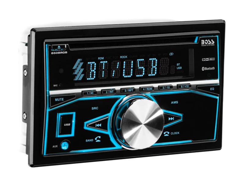 Boss Audio 850BRGB Double DIN Bluetooth CD Radio Car Receiver