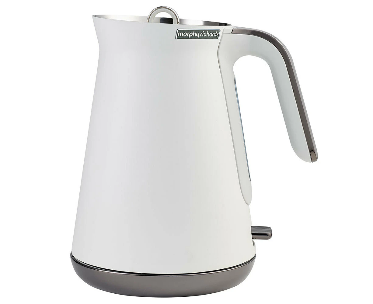 Morphy Richards 1.5L 2.2kW Aspect Cordless Kettle Stainless Steel Chrome White