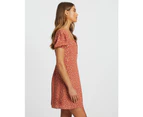 Savel Women's Senorita Mini Dress - Rust Based Spot