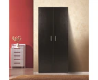 Priceworth Redfern Cloth Hanger - 2 Door Hanging Wardrobe (Black)