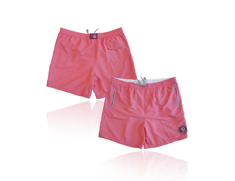 Blackhawk Mens Swim Beach Shorts Pink - Pink/Red
