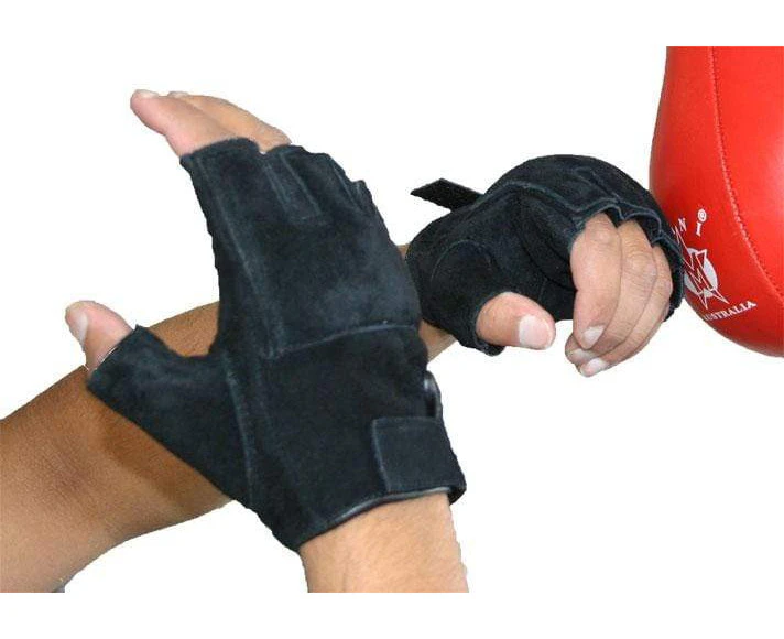 MANI SPORTS Leather Speedball Gloves Knuckles Padded