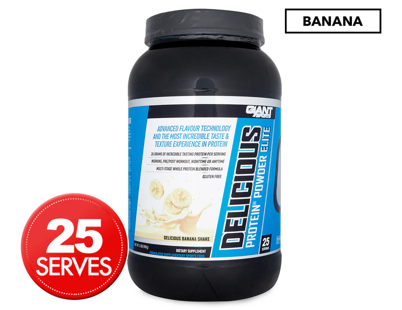 Giant Sports Delicious Elite Protein Powder Banana Shake 907g