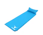 Air Bed Self Inflating Mattress Sleeping Mat Camp Camping Hiking Joinable - blue