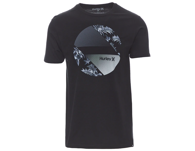 Hurley Men's Sidewall Tee / T-Shirt / Tshirt - Black