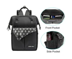 Lekesky Laptop Backpack 15.6 inch Waterproof Work Travel Bag-Black