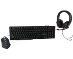 LVLUP LU745 Gaming Keyboard, Mouse & Headset Bundle - Black