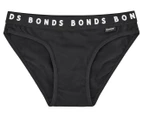Bonds Youth Girls' Hipster Bikini Briefs 2-Pack - Black/White