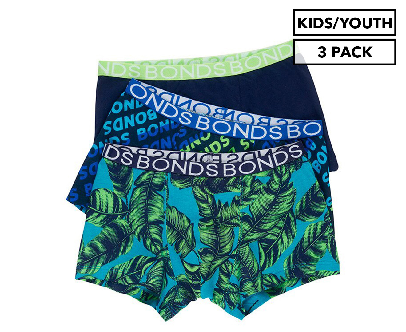 4 Pack bonds sport trunk cool boys kids brief boxer undies underwear uy3g1a  bulk