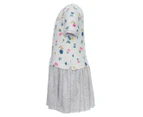 Petit Bateau Girls' Flower Print Dress - Marshmallow/Multi