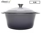 Classica 28cm Round Cast Iron Casserole Pot - Grey 1