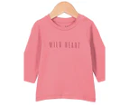 Cotton On Baby Girls' Jamie Long Sleeve Tee / T-Shirt / Tshirt - Rusty Blush/Wild At Heart