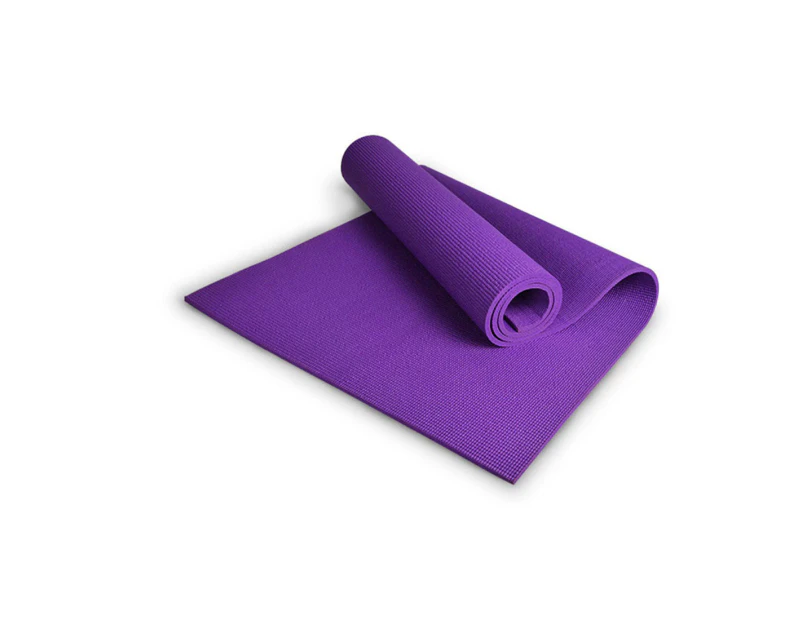 Extra Thick 6mm PVC Yoga Gym Pilate Mat Fitness Non Slip Exercise Board - purple