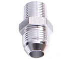 Aeroflow NPT to Straight Male Flare Adapter 1/4" to -10AN Silver Finish - Silver