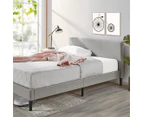Zinus Light Grey Fabric Bed Frame