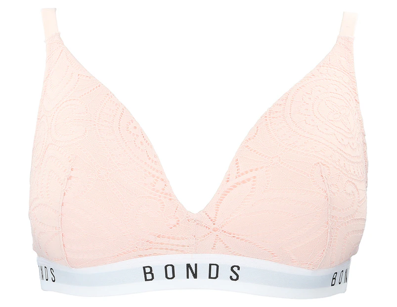 4x Bonds Womens Seamless Wireless Wire Free White Comfy Crop Top Bra WVLHY  Bulk