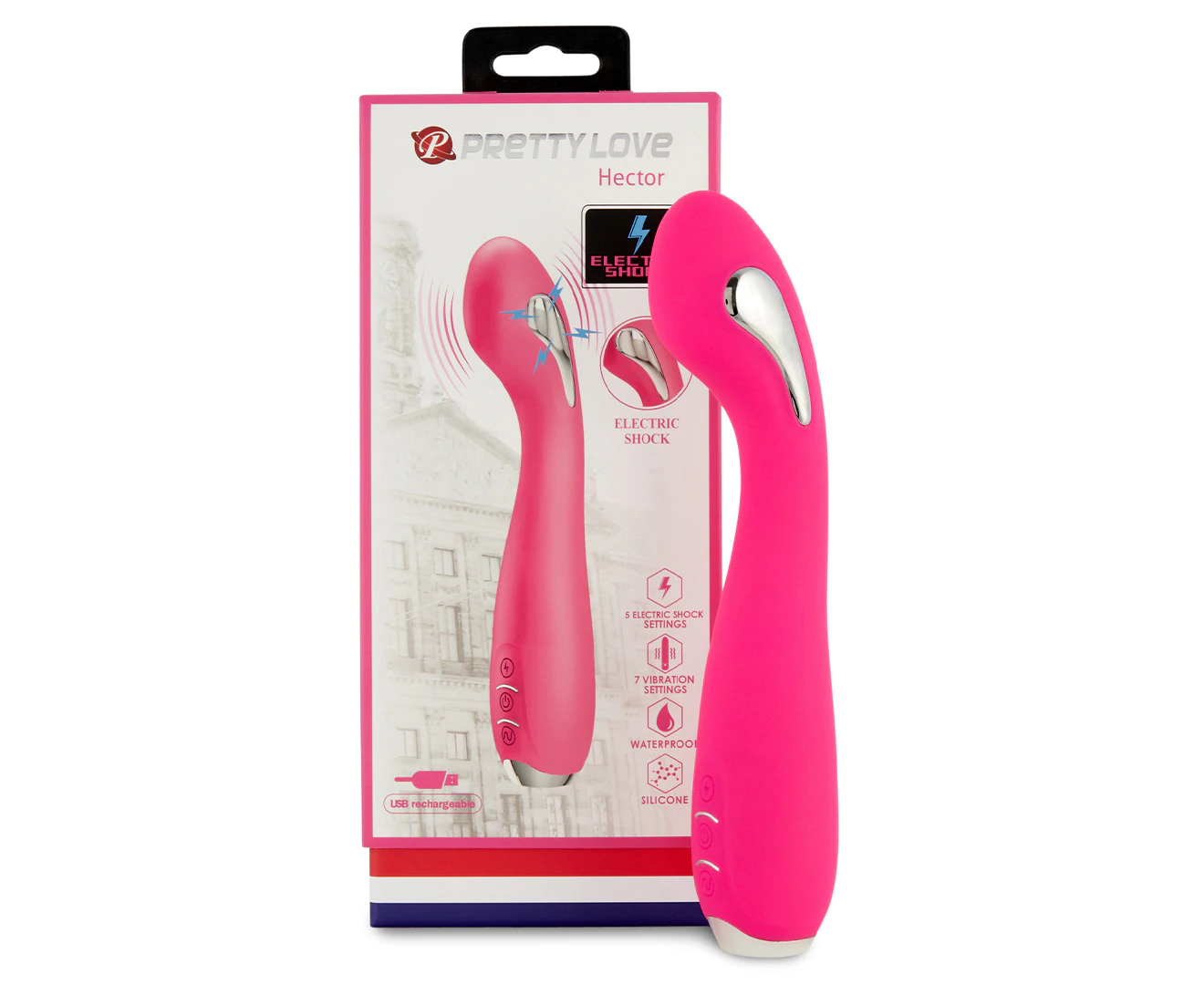 Pretty Love Hector Rechargeable Vibrator - Pink