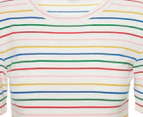 J.Crew Women's Perfect Fit Tee / T-Shirt / Tshirt - Striped Candy