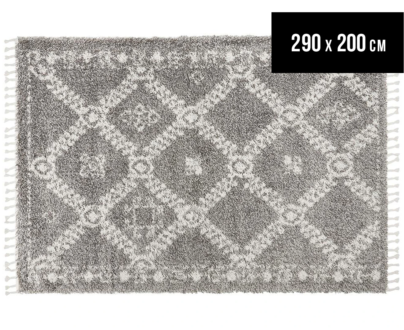 Broadway Rug Company 290x200cm Saffron Rug - Grey