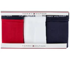 Tommy Hilfiger Women's Essential Logo Bikini Briefs 3-Pack - Tango Red/White/Navy Blazer