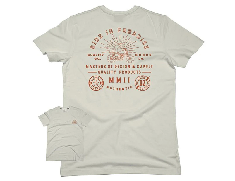 UNIT Men's Sunride Tee / T-Shirt / Tshirt - Off White