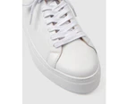 Jo Mercer Women's Tusk Sneakers Leather Flats - White
