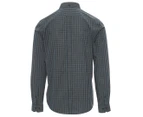 Ben Sherman Men's Modern Multi-Check Long Sleeve Shirt - Teal/Grey