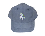 Foxbury Childrens Girls Unicorn Baseball Cap (Blue) - UT289