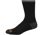 Timberland Pro Mens Wool Rugged Sock (Pack of 2) (Black) - FS6894