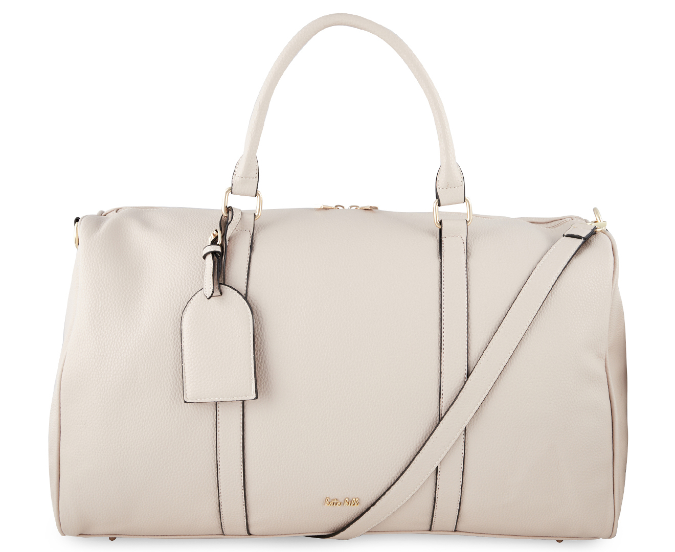 Kate Hill Overnight Holdall Bag - Beige | Catch.co.nz