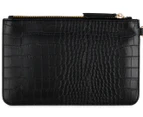 Kate Hill Croc Wristlet Clutch Bag - Black