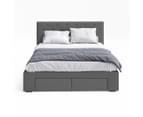 Fabric Storage Bed Frame with 4 Drawers in King, Queen and Double Size (Charcoal) 5