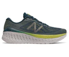 New Balance Men's Fresh Foam More Wide Fit Running Shoes - Supercell/Orion Blue/Yellow