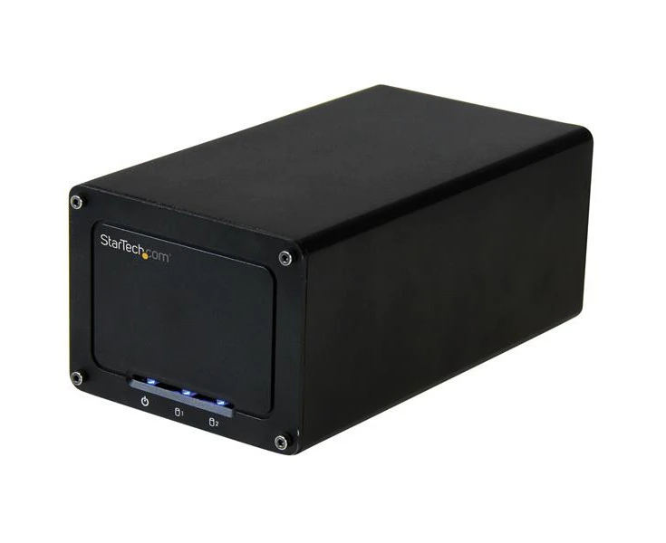 Star Tech Aluminium 2-Drive External Enclosure for Dual 2.5" SSD/HDD SATA Drives