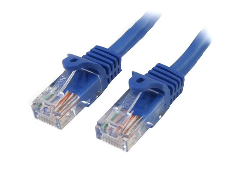StarTech 10m Blue Cat5e Ethernet Patch Cable - Snagless