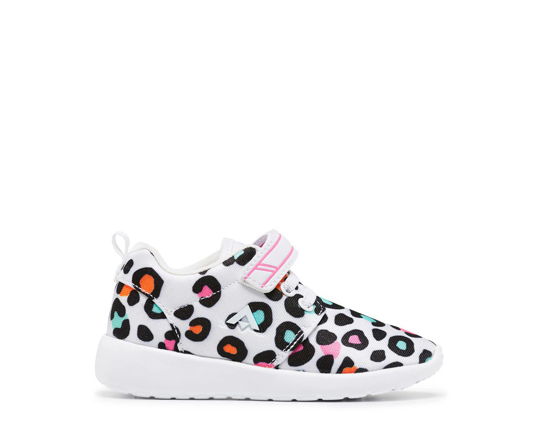 Aerosport Rascal Kids Junior Running Shoes Sneakers Strap Runners - Leopard Print