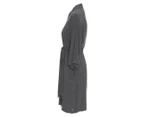 DKNY Women's 3/4 Sleeve Robe - Charcoal Heather