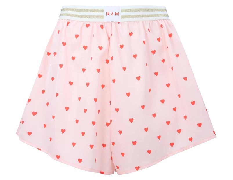 Project REM Women's Lover Runner Pyjama Shorts - Pink Heart Print
