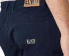 Elwood Workwear Men's Elastic Basic Shorts - Navy