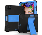 WIWU Silicone+PC Case 3-Layer Anti-fall Protective Cover With Pencil Holder For iPad Pro 11inch 2018/2020-6black blue