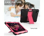 WIWU Silicone+PC Case 3-Layer Anti-fall Protective Cover With Pencil Holder For iPad Pro 11inch 2018/2020-5black hotpink