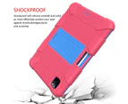 WIWU Silicone+PC Case 3-Layer Anti-fall Protective Cover With Pencil Holder For iPad Pro 11inch 2018/2020-2hotpink blue